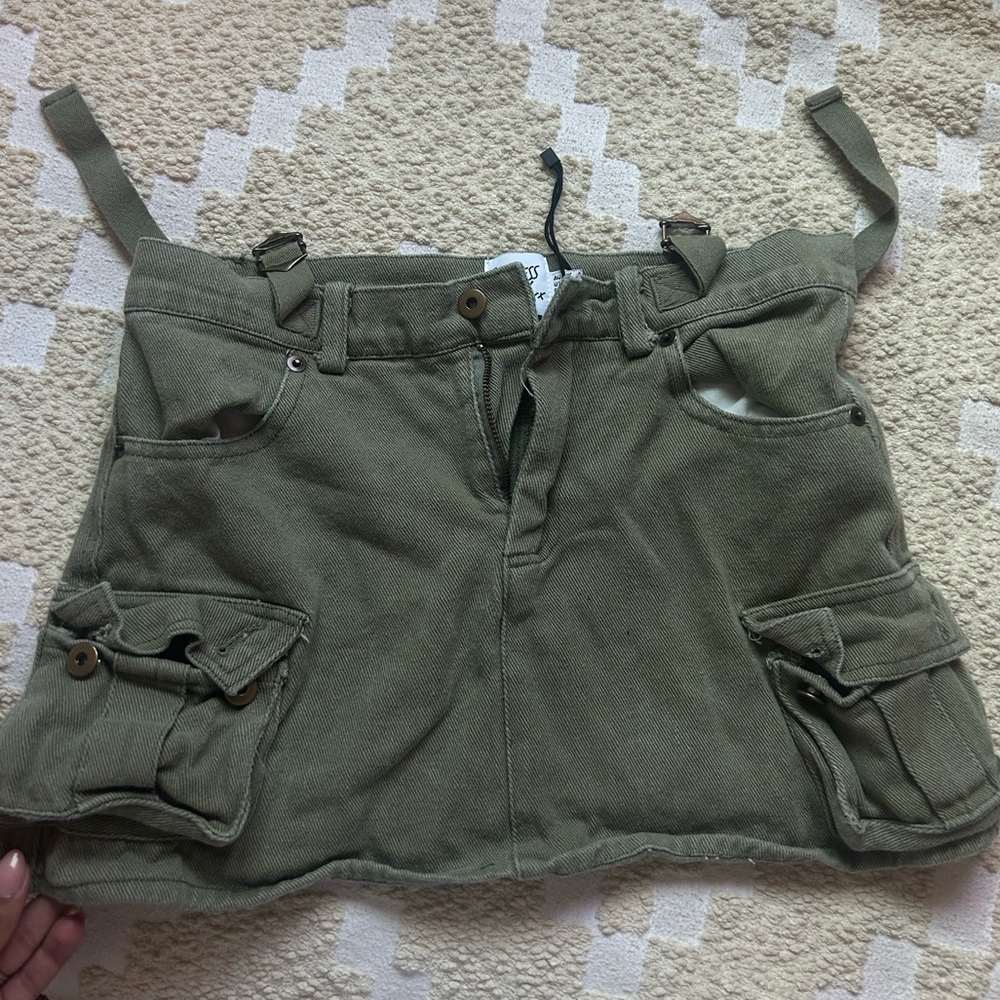 Princess Polly Army Green Mini skirt